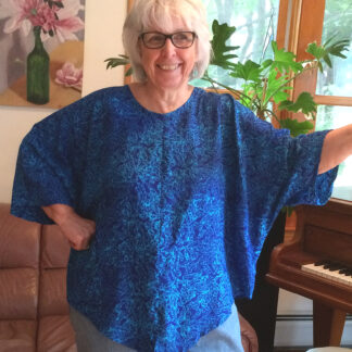 Britta's Top pointed hemline batik shirt