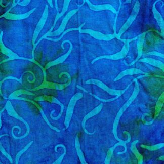 A blue and green background with swirls.