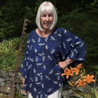 Britta's Top pointed hemline batik shirt