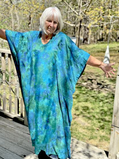 Caftan Dresses for Women Plus Size Bathing Suit Cover up V-neck Plus Size Bali Rayon Batwing Dress