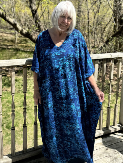 Caftan Dresses for Women Plus Size Bathing Suit Cover up V-neck Plus Size Bali Rayon Batwing Dress - Image 7